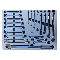 НЕМСКИ Професионален Шкаф с инструменти KRAFTWELLE XXL-03 7 Чекмеджета 6 Пълни + ЛЕД ФЕНЕР