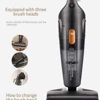 НЕМСКА Вертикална прахосмукачка Xiaomi Deerma DX115C Vacuum cleaner, 600W, Черен + ЛЕД ФЕНЕР
