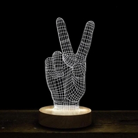 НЕМСКА Холограмна LED 3D нощна лампа с различни форми + ЛЕД ФЕНЕР