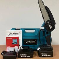 НЕМСКИ Акумулаторен Трион за Клони STAHLMAYER 36V 8.0Ah 15см шина + ЛЕД ФЕНЕР