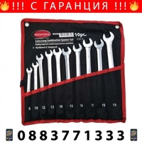 НЕМСКИ Комплект Звездогаечни Ключове дълги Rock Force + ЛЕД ФЕНЕР