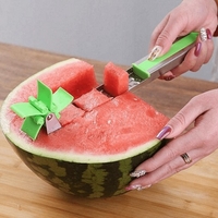 НЕМСКИ Уред за рязане на диня и пъпеш на кубчета + ЛЕД ФЕНЕР