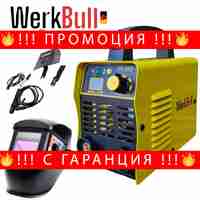 НЕМСКИ Инверторен Електрожен 350А WERKBUL + Соларна Маска (Шлем) Техника за Заваряване + ЛЕД ФЕНЕР