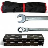 НЕМСКИ ЗВЕЗДОГАЕЧНИ ТРЕСЧОТНИ КЛЮЧОВЕ С ЧУПЕЩО РАМО 8 – 32 ММ 13 ЧАСТИ HAWEK + ЛЕД ФЕНЕР