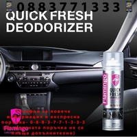 НЕМСКИ Обезмирисител за климатик/парно Quick Fresh F139 Flamingo 220ml + ЛЕД ФЕНЕР