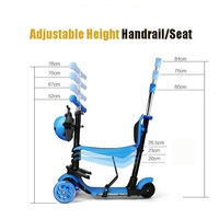 НЕМСКИ ДЕТСКА ТРОТИНЕТКА и СКУТЕР  5 В 1 + ЛЕД ФЕНЕР