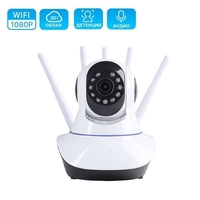 НЕМСКА 2MP FULL HD, WIFI БЕЗЖИЧНА КАМЕРА С 5 АНТЕНИ, МОТОРИЗИРАНА 355° завъртане + ЛЕД ФЕНЕР