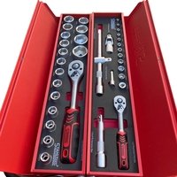 НЕМСКИ Метален Куфар Кутия с Инструменти 86 части STAHLМAYER + ЛЕД ФЕНЕР