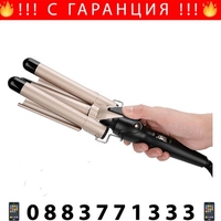 НЕМСКА Ретро преса за оформяне на коса HE-19, 60-100W, 210 ℃, Всеки тип коса + ЛЕД ФЕНЕР