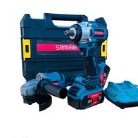 НЕМСКИ Акумулаторен Гайковерт и Безчетков Ъглошлайф Безжичен 36V 8,0AH STAHLMAYER 2х Батерии + ЛЕД ФЕНЕР