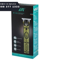 НЕМСКА Машинка за подстригване VGR V-085, 10 W, Закалено острие, Четка за почистване, USB кабел за зареждане, Златен + ЛЕД ФЕНЕР