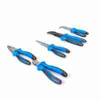 НЕМСКИ Професионален Комплект Клещи 5 части HAWEK + ЛЕД ФЕНЕР