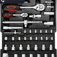 НЕМСКИ Куфар с Инструменти 499 части на колела STAHL MAYER. Tресчотка, тресчотни ключове, отвертки. + ЛЕД ФЕНЕР