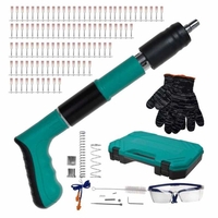 НЕМСКИ Професионален Пистолет За Пирони+100бр Пирони IRON512+ЛЕД ФЕНЕР