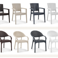 НЕМСКИ Градински Комплект От Маса И 4 Стола В 5 Цвята + ЛЕД ФЕНЕР