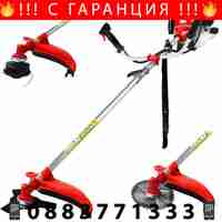 НЕМСКИ Немски Бензинов Тример за Трева 74 куб. + Бензинова Резачка За Дърва 68 кубика KRAFTROYAL + ЛЕД ФЕНЕР