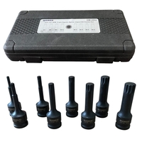 НЕМСКИ УДАРНИ БИТОВЕ КОМПЛЕКТ ВЛОЖКИ 1/2 – SPLINE 8 ЧАСТИ HAWEK HW-2052 + ЛЕД ФЕНЕР