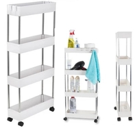 НЕМСКА Иновативна етажерка на колела на 3-4 нива + ЛЕД ФЕНЕР