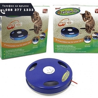 НЕМСКА Интерактивна играчка за котки “Хвани опашката на мишката“ + ЛЕД ФЕНЕР