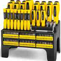 НЕМСКИ Отвертки и Битове Комплект 100 части STAHLMAYER отверки + ЛЕД ФЕНЕР