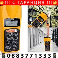 НЕМСКИ Цифров ултразвуков далекомер с лазерна точка Statik, Точно измерване + ЛЕД ФЕНЕР