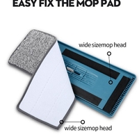 НЕМСКА Комплект кофа с плосък моп с 2 отделения и 360 ° въртящ се плосък моп + ЛЕД ФЕНЕР