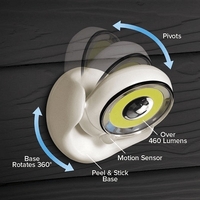 НЕМСКИ LED лампа с датчик зa движение, Работи на батерии + ЛЕД ФЕНЕР