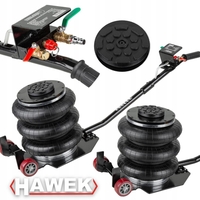 НЕМСКИ Пневматичен Крик Балон 3,5 тона с 3 Въздушни Възглавници HAWEK HW-1012 + ЛЕД ФЕНЕР