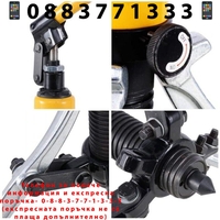 НЕМСКА ХИДРАВЛИЧНА СКОБА ЗА ЛАГЕРИ 15 ТОНА ТРИРАМЕННА STAHLMAYER + ЛЕД ФЕНЕР