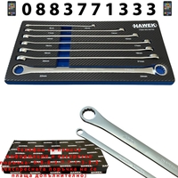 НЕМСКИ КОМПЛЕКТ КЛЮЧОВЕ ДЪЛГИ ПРАВИ ЗВЕЗДИ ( УДЪЛЖЕНИ) 8 – 24 ММ 7 ЧАСТИ HAWEK + ЛЕД ФЕНЕР