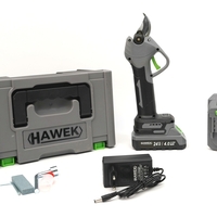 НЕМСКА Акумулаторна Ножица и Резачка за Клони Безжичен Трион с Автоматично Омасляване на Верига Лозарска HAWEK 4 Батерии + ЛЕД ФЕНЕР