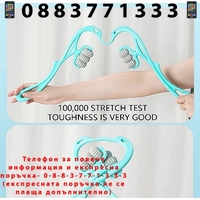 НЕМСКИ Ролков масажор за врат, 6 ролкови топки за масаж, които могат да се въртят на 360° + ЛЕД ФЕНЕР