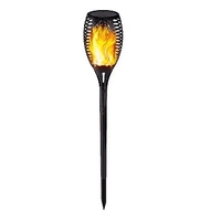 НЕМСКИ Комплект LED соларни лампи, Тип факли с пламъчен ефект, 4 броя + ЛЕД ФЕНЕР