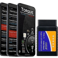 НЕМСКИ Тестер за автомобилна диагностика ELM 327 OBD II WIFI, Android и Apple + ЛЕД ФЕНЕР