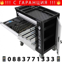 НЕМСКИ Шкаф Количка С Инструменти 6 Чекмеджета - 4 Пълни + ЛЕД ФЕНЕР