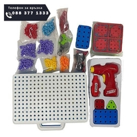 НЕМСКИ Комплекти строителни блокове Магически Диск + ЛЕД ФЕНЕР