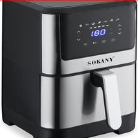 НЕМСКИ Air Fryer - 7 литра Sokany SK-ZG-8040 + ЛЕД ФЕНЕР