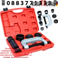 НЕМСКА СКОБА И ВТУЛКИ ЗА МОНТАЖ И ДЕМОНТАЖ ЗА ЛАГЕРИ И Шарнири ТАМПОНИ KRAFTROYAL КОМПЛЕКТ 10 части + ЛЕД ФЕНЕР