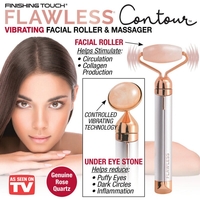 НЕМСКИ ВИБРИРАЩ РОЛЕР ЗА ЛИЦЕ - FLAWLESS CONTOUR + ЛЕД ФЕНЕР