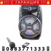 НЕМСКО Активна Bluetooth караоке тонколона с LED светлини, безжичен микрофон и дистанцонно, 8