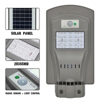 НЕМСКА 2бр. СОЛАРНА ЛАМПА С ДАТЧИК ЗА ДВИЖЕНИЕ, 20, 40, 60W IP65 + стойка + ЛЕД ФЕНЕР
