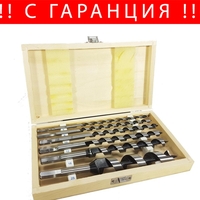 НЕМСКИ Полски Комплект Бургия за Дърво 6 части 6-25/230мм MAR-POL + ЛЕД ФЕНЕР