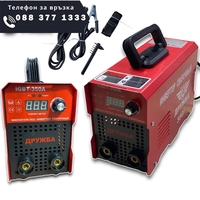 НЕМСКИ Инверторен Електрожен 350А ДРУЖБА + Соларна Маска с Дисплей Заваръчен Апарат IGBT INVERTER 5 години Гаранция + ЛЕД ФЕНЕР