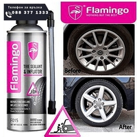 НЕМСКИ Спрей пяна за спукани гуми The Inflator 450ml F015 + ЛЕД ФЕНЕР