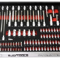 НЕМСКИ Професионален Шкаф с инструменти за сервиз BJC 7 пълни чекмеджета + ЛЕД ФЕНЕР