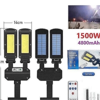 НЕМСКО Двойна водоустойчива соларна лампа, 300W, Дистанционно управление + ЛЕД ФЕНЕР