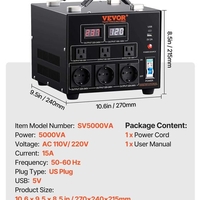 НЕМСКИ Трансформатор/конвертор на напрежение + ЛЕД ФЕНЕР