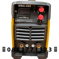 НЕМСКИ Професионален Инверторен Електрожен 400A KRAFTROYAL Заваръчен Апарат ММА с дисплей в Куфар + ЛЕД ФЕНЕР