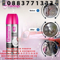 НЕМСКИ Препарат за почистване на спирачки Brake Cleaner 450мл Flamingo F016 + ЛЕД ФЕНЕР