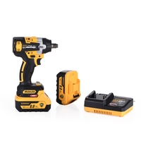 НЕМСКИ Акумулаторен Ударен Гайковерт / Импакт Комбиниран 36V 8,0AH STAHLMAYER + 40 части инструменти Безчетков 2 Батерии 850Nm + ЛЕД ФЕНЕР